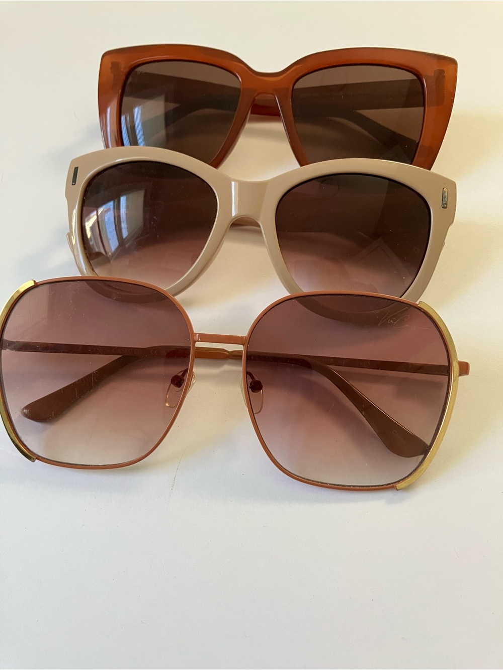 Brown Gradient Women's Sunglasses - 3 pairs